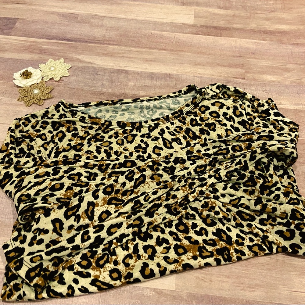 Maurices Cheetah Print 24/7 Soft & Cozy Long Sleeve Size XS